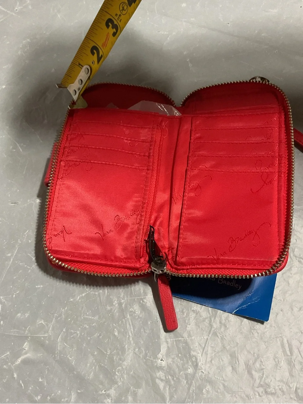 Vera Bradley Quilted Red Zip Wallet - Picture 5 of 7